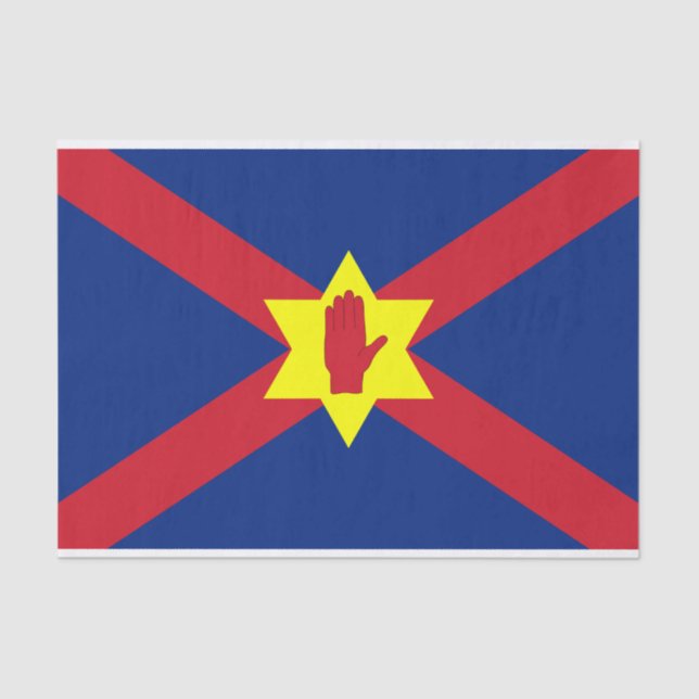 Flagge der Ulster Nation (Nordirland) Seidenpapier (Vorderseite)