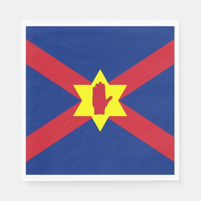Flagge der Ulster Nation (Nordirland) Serviette (Vorderseite)