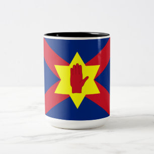 Flagge der Ulster Nation (Nordirland) Zweifarbige Tasse