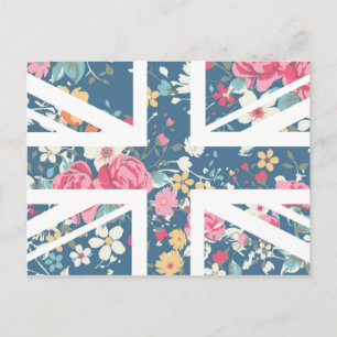 Flagge der Union der Vintagen Rose Jack British (U Postkarte