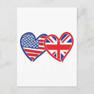 Flagge der Union Jack Flat USA Postkarte