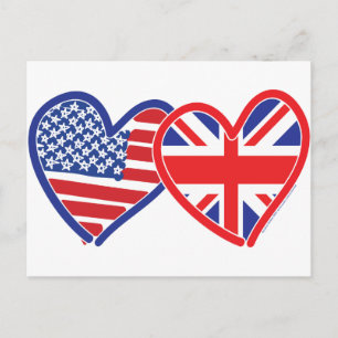 Flagge der Union Jack Flat USA Postkarte