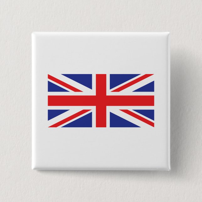 Flagge der Union Jack UK Button (Vorderseite)