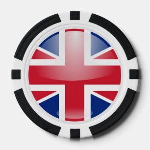 Flagge der Union Jack UK Pokerchips