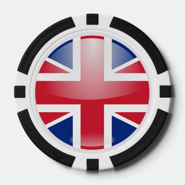 Flagge der Union Jack UK Pokerchips (Vorderseite)