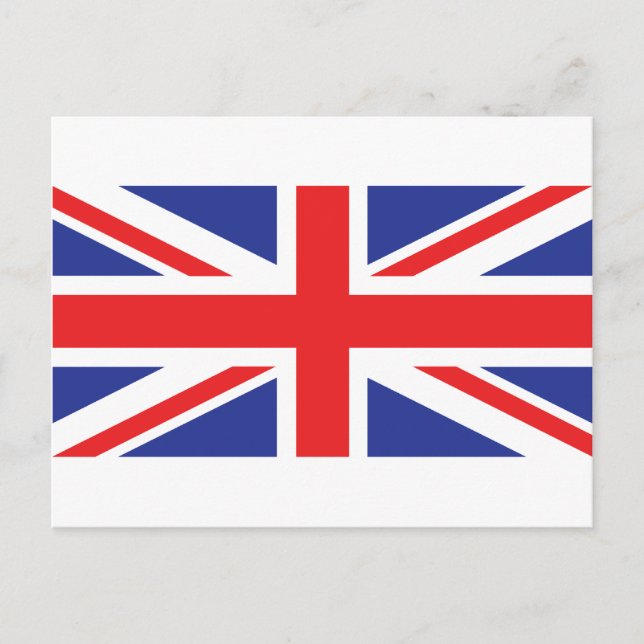 Flagge der Union Jack UK Postkarte (Vorderseite)
