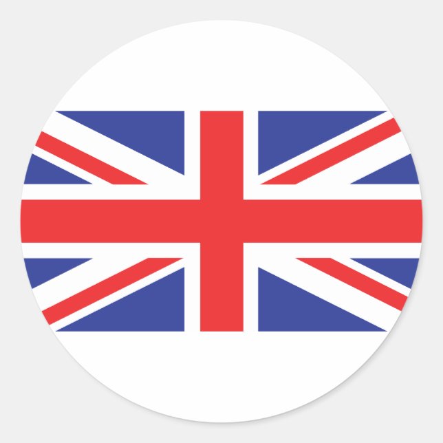 Flagge der Union Jack UK Runder Aufkleber (Vorderseite)