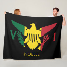 Flagge der US-Jungfrau, Rasta Rot, Gelb, Grün