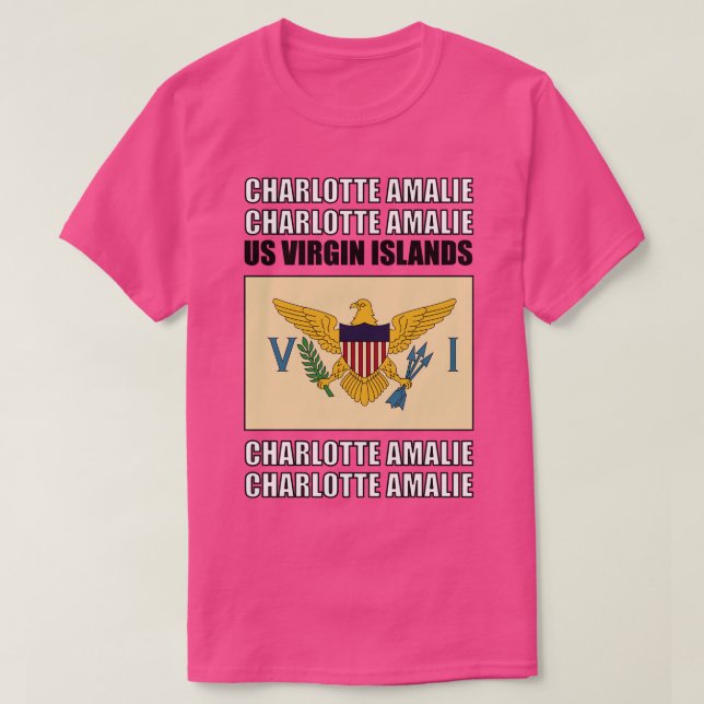 Flagge der US-Jungfrau T-Shirt (Design vorne)