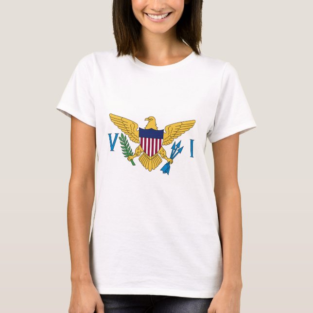 Flagge der US-Jungfrau T-Shirt (Vorderseite)
