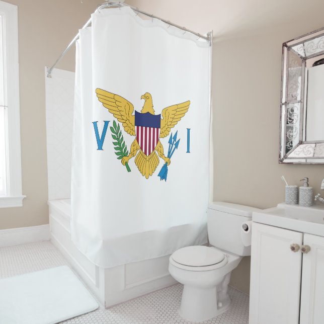 Flagge der US-Jungfrauen Duschvorhang (Beispiel)