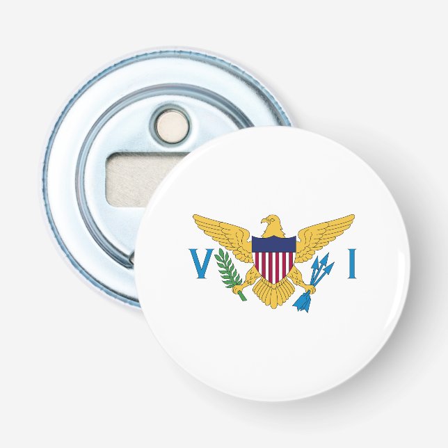 Flagge der US-Jungfrauen Flaschenöffner (Vorderseite)