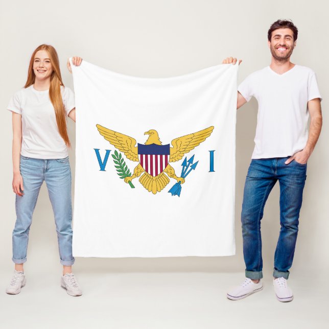 Flagge der US-Jungfrauen Fleecedecke (Beispiel)