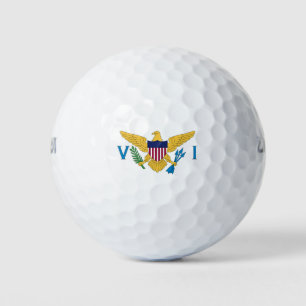 Flagge der US-Jungfrauen Golfball
