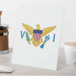 Flagge der US-Jungfrauen Sockelschild