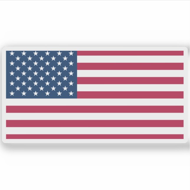 Flagge der USA (1960-heute) Aufkleber (Vorderseite)