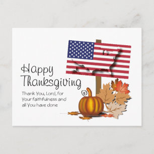 Flagge der USA AMERIKANISCHES THANKSGIVING Postkarte