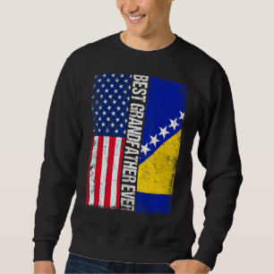 Flagge der USA & Bosnien und Herzegowina Beste Fla Sweatshirt