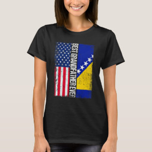 Flagge der USA & Bosnien und Herzegowina Beste Fla T-Shirt