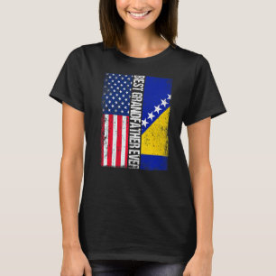 Flagge der USA & Bosnien und Herzegowina Beste Fla T-Shirt