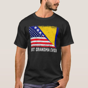 Flagge der USA Bosnien und Herzegowina beste Oma T-Shirt