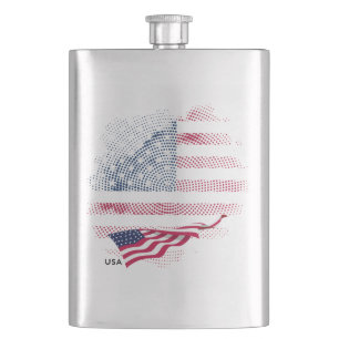 Flagge der USA Flachmann