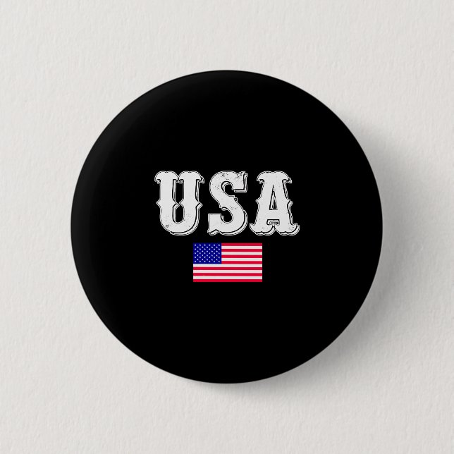 Flagge der USA - Flagge - Amerika - Amerika - Amer Button (Vorderseite)