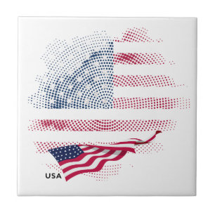Flagge der USA Fliese