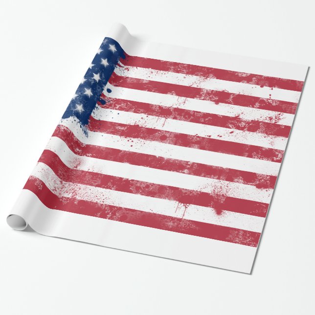 Flagge der USA Geschenkpapier (Ungerollt)