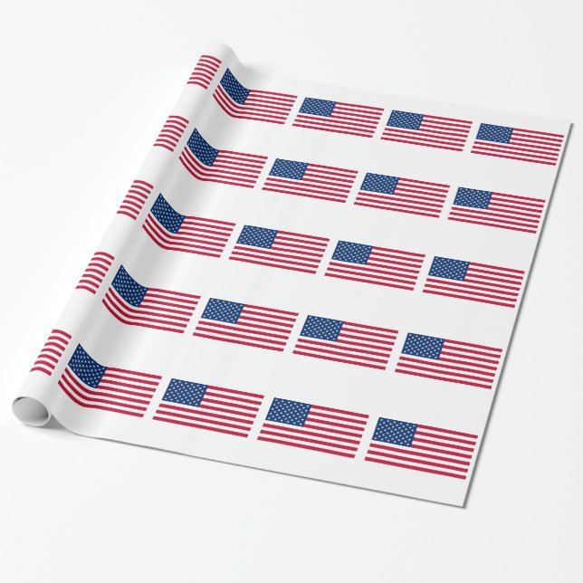 Flagge der USA Geschenkpapier (Ungerollt)