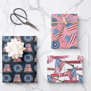 Flagge der USA Geschenkpapier Set