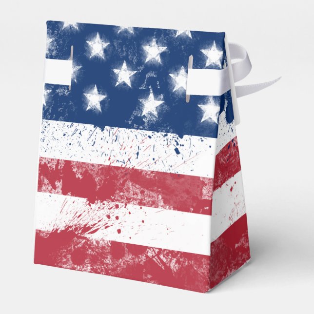Flagge der USA Geschenkschachtel (Rückseite)