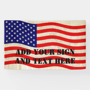 Flagge der USA - grungy Banner