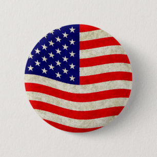 Flagge der USA - grungy Button