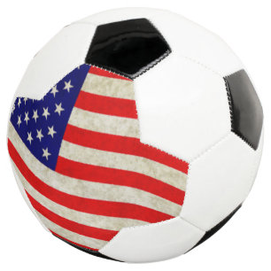 Flagge der USA - grungy Fußball