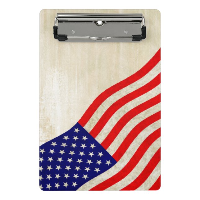 Flagge der USA - grungy Mini Klemmbrett (Vorderseite)