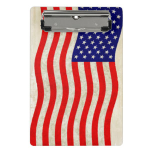 Flagge der USA - grungy Mini Klemmbrett