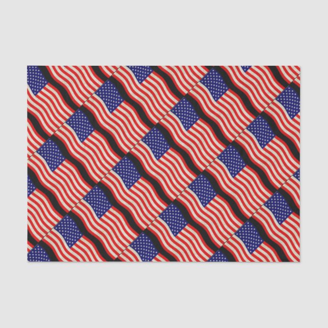 Flagge der USA - grungy Seidenpapier (Vorderseite)