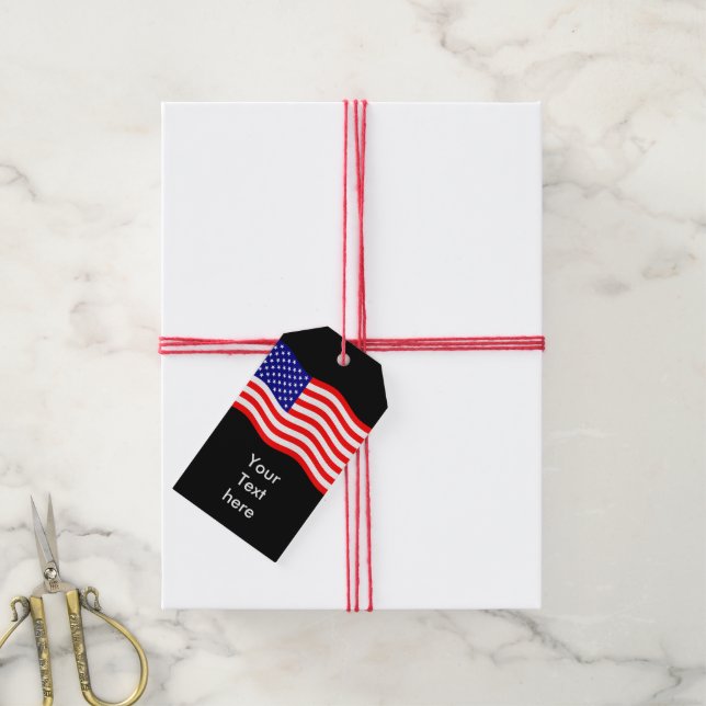 Flagge der USA - Ihre Ideen Geschenkanhänger (Mit Garn)