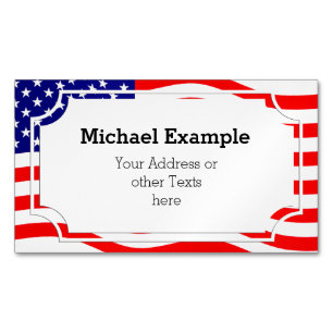 Flagge der USA - Ihre Ideen Magnetische Visitenkarte
