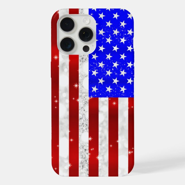Flagge der USA iPhone Hülle (Rückseite)