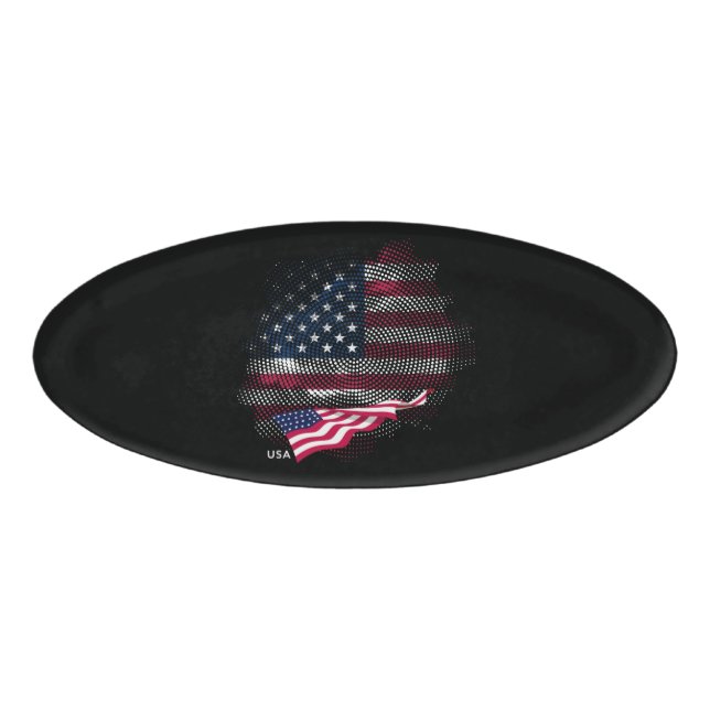 Flagge der USA Namenschild (Vorderseite)