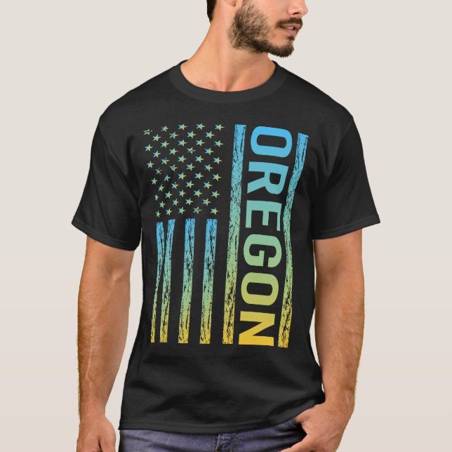 Flagge der USA - Oregon T-Shirt (Vorderseite)