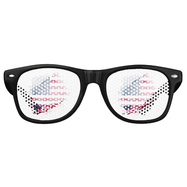 Flagge der USA Partybrille (Vorderseite)