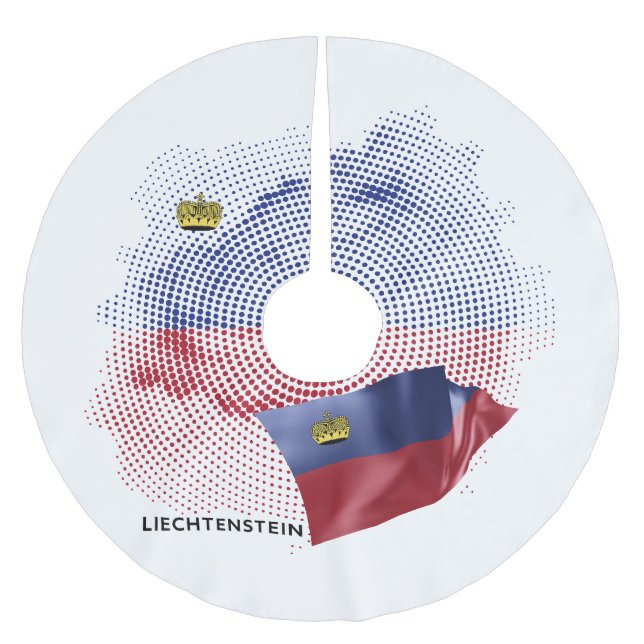 Flagge der USA Polyester Weihnachtsbaumdecke (Vorderseite)