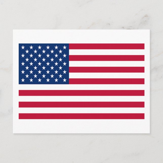 Flagge der USA Postkarte (Vorderseite)