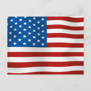 Flagge der USA Postkarte