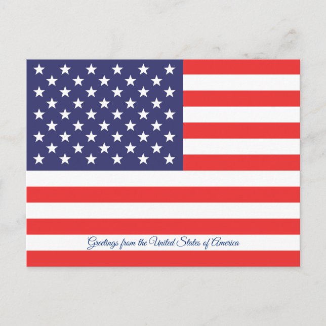 Flagge der USA Postkarte (Vorderseite)