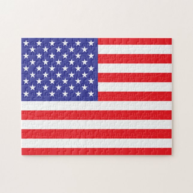 Flagge der USA Puzzle (Horizontal)