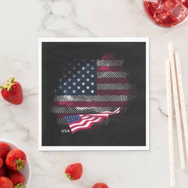 Flagge der USA Serviette (Beispiel)